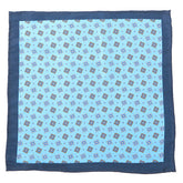 Blue Framed Pocket Square 32cm - Tie Doctor